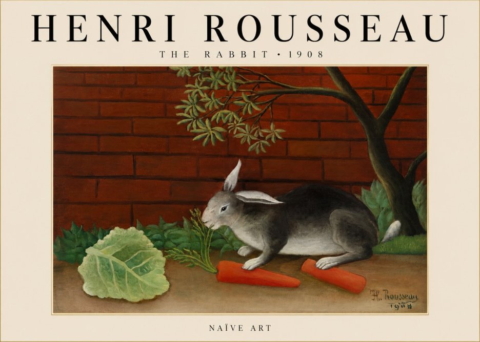 Rousseau The Rabbit No3 - Plakat