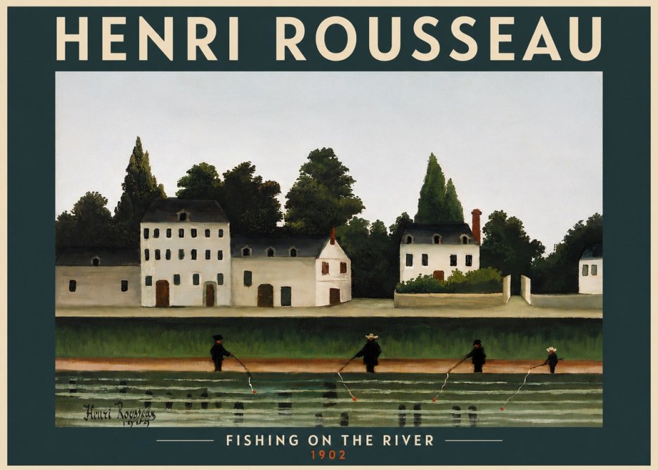 Rousseau Fishing on the River No5 - Plakat