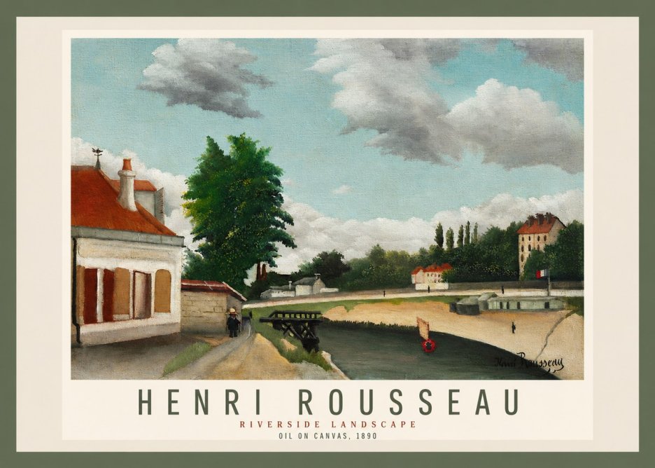 Rousseau Riverside Landscape No4 - Plakat
