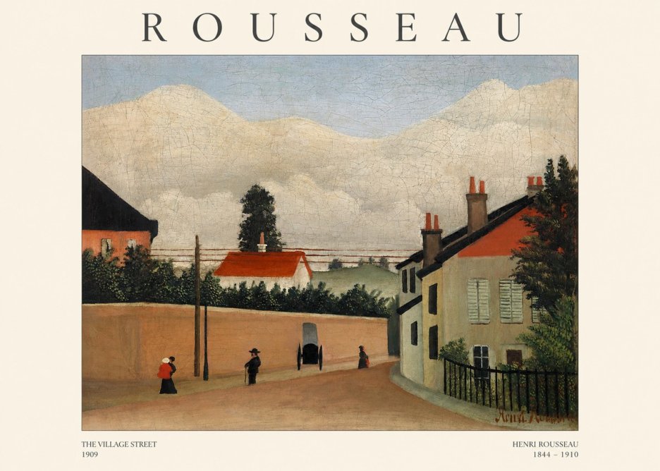Rousseau The Village Street No1 - Plakat