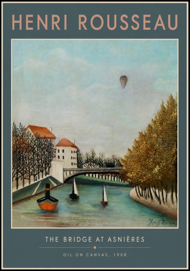 Rousseau The Bridge at Sevres No2 - Plakat
