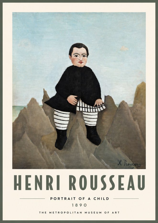Rousseau Portrait of a Boy No4 - Plakat
