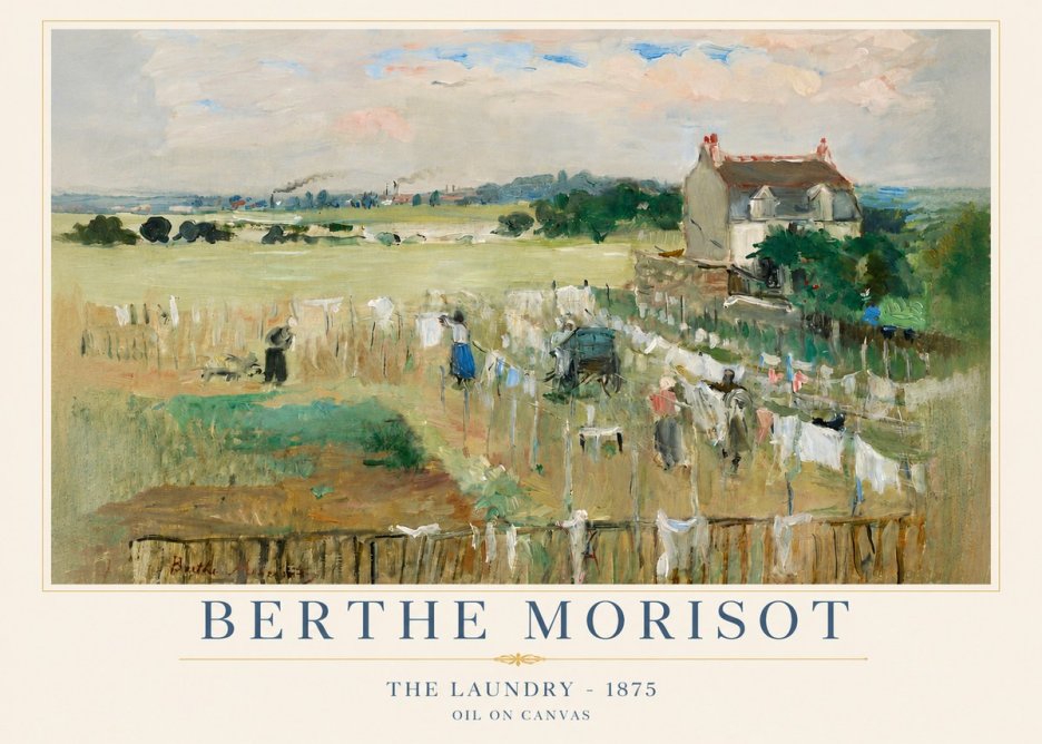 Berthe Morisot The Laundry - 1875 No4 - Plakat