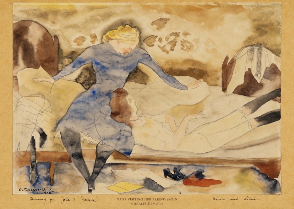 Charles Demuth Nana Visiting Her Friend Satin No6 - Plakat