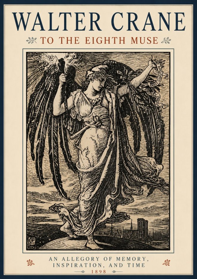 Walter Crane To the Eighth Muse No4 - Plakat