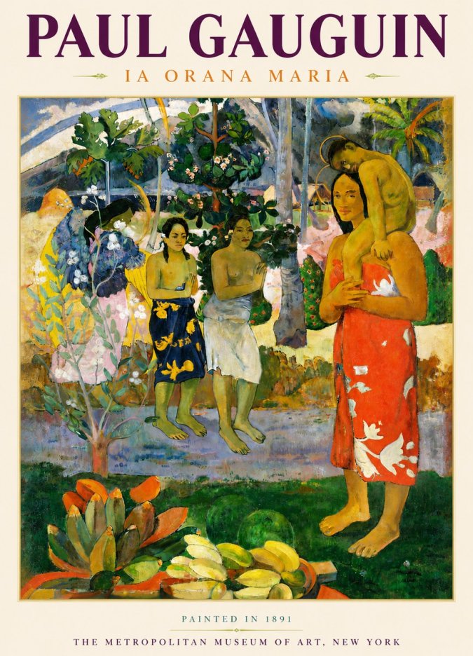 Paul Gauguin Ia Orana Maria No4 - Plakat