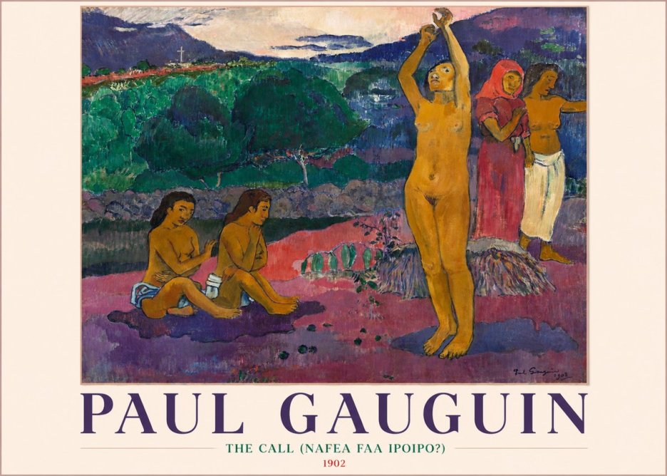 Paul Gauguin Tahitian Women on the Seashore No6 - Plakat