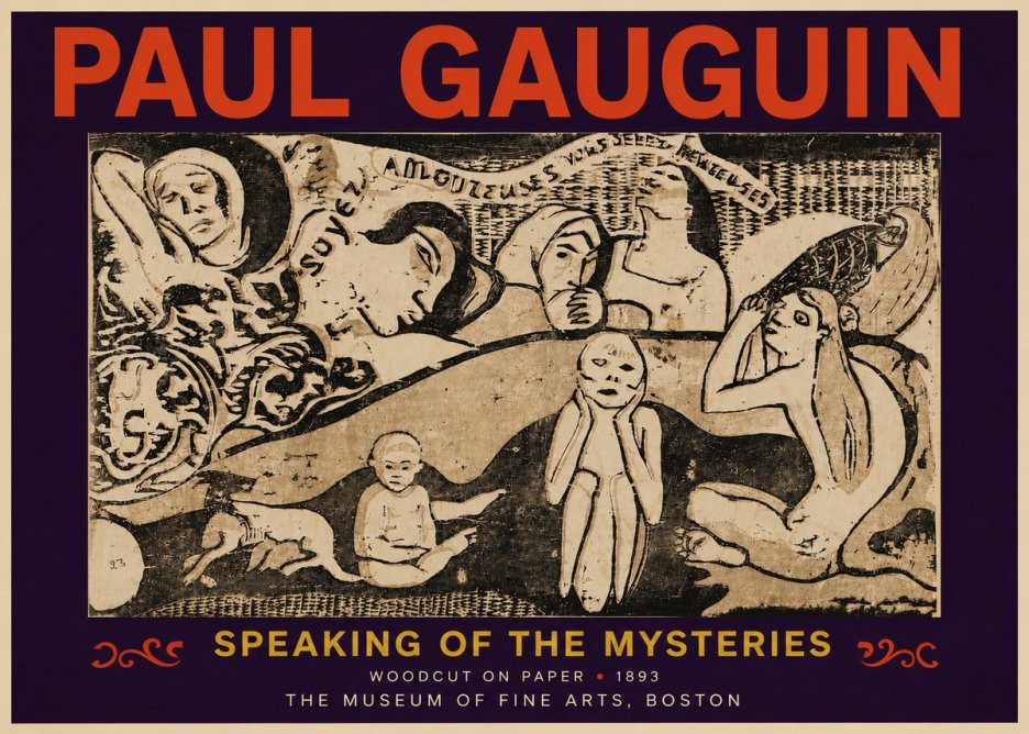 Paul Gauguin Speaking of the Mysteries No6 - Plakat
