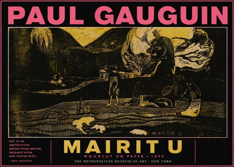 Paul Gauguin Mairit U No3 - Plakat