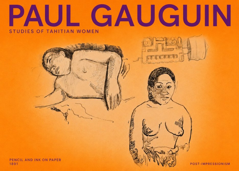 Paul Gauguin Studies of Tahitian Women No2 - Plakat