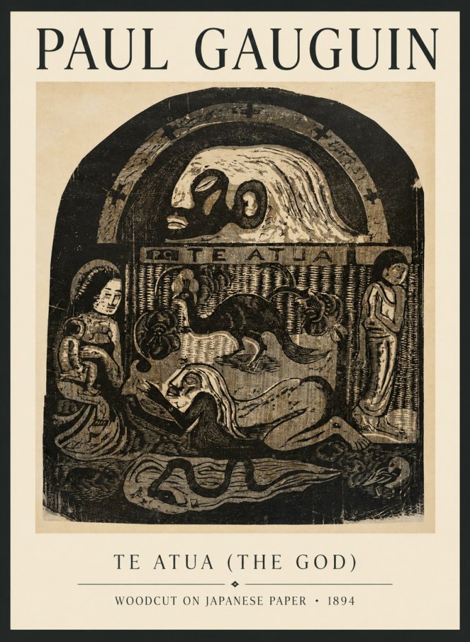 Paul Gauguin Te Atua (the God) No6 - Plakat