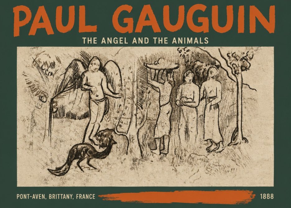 Paul Gauguin The Angel and the Animals No2 - Plakat