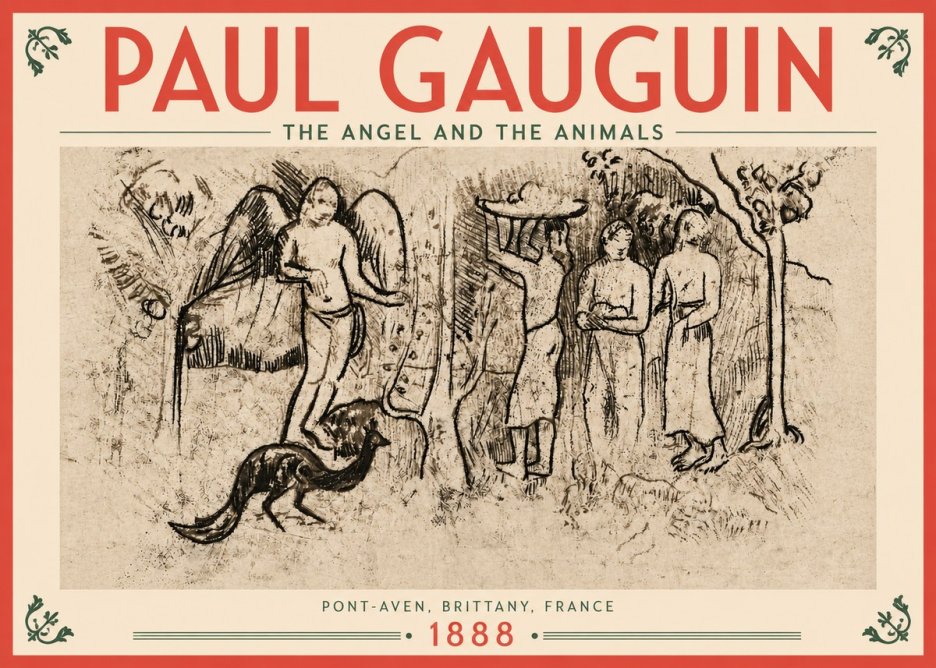 Paul Gauguin The Angel and the Animals No4 - Plakat