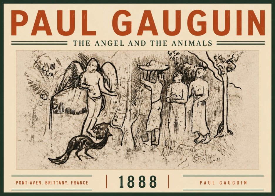 Paul Gauguin The Angel and the Animals No6 - Plakat
