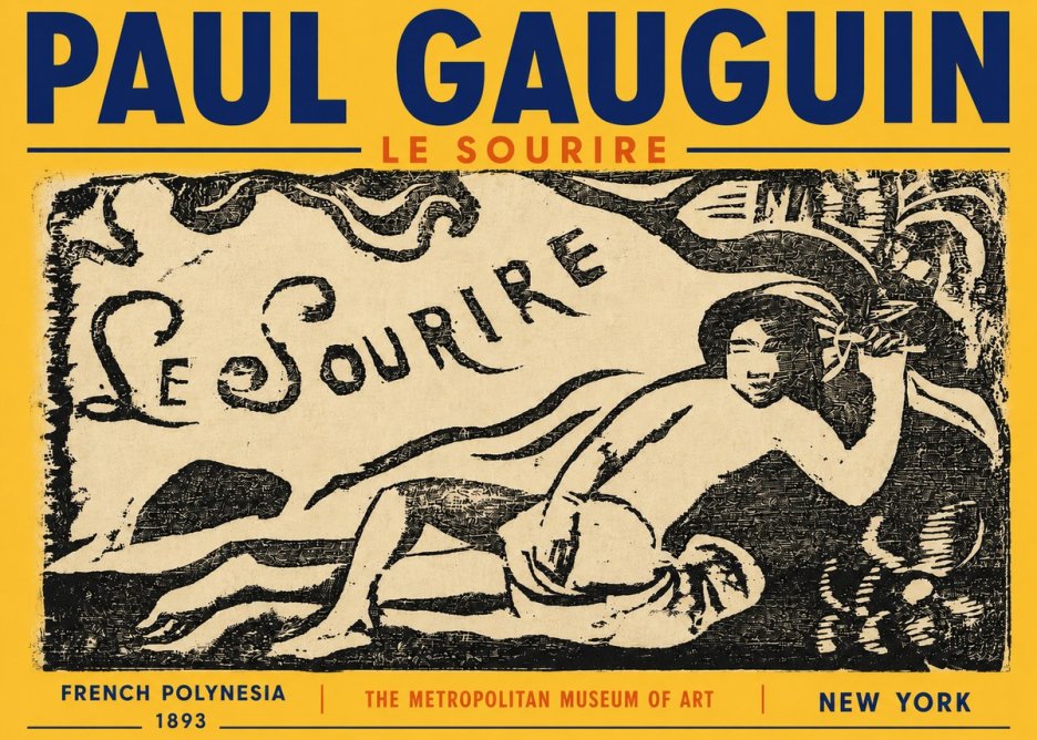 Paul Gauguin Le Sourire No5 - Plakat