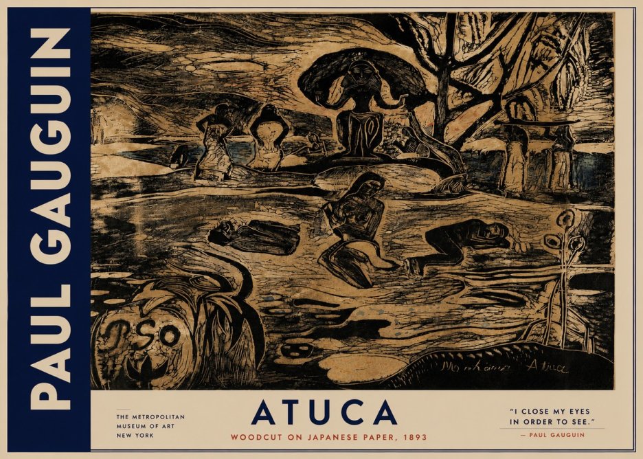 Paul Gauguin Atuca No3 - Plakat
