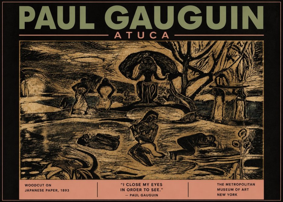 Paul Gauguin Atuca No5 - Plakat