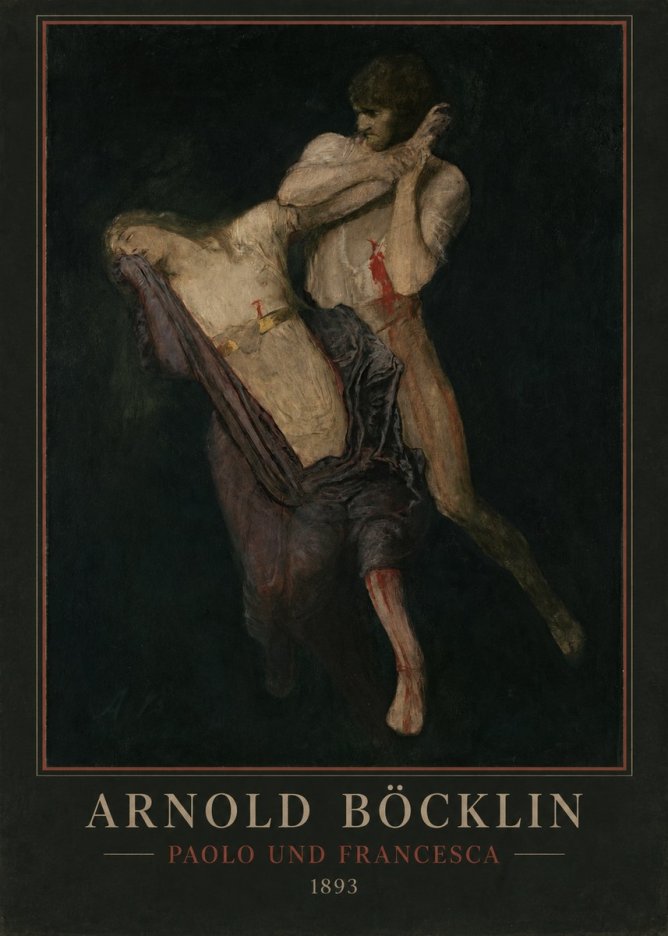 Arnold Böcklin Paolo Und Francesca No2 - Plakat