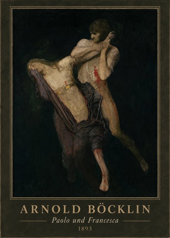 Arnold Böcklin Paolo Und Francesca No4 - Plakat