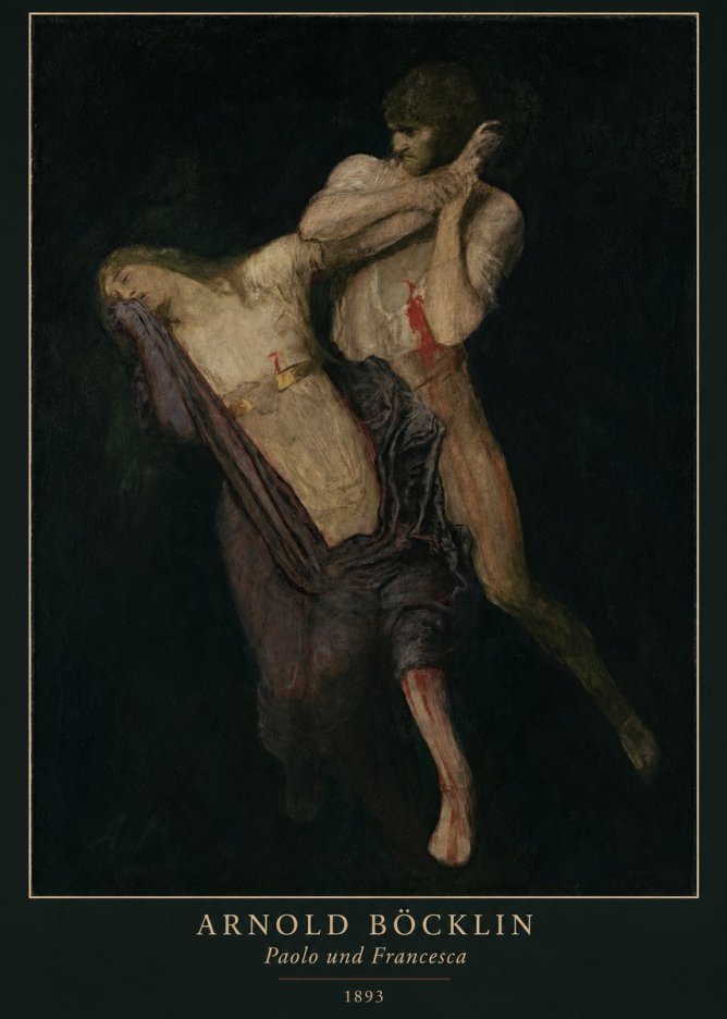 Arnold Böcklin Paolo Und Francesca No5 - Plakat