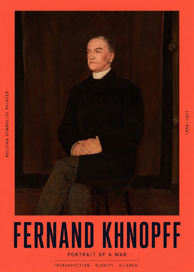 Fernand Khnopff Portrait of a Man No2 - Plakat