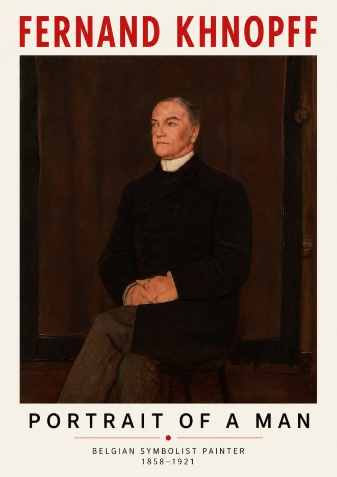 Fernand Khnopff Portrait of a Man No5 - Plakat