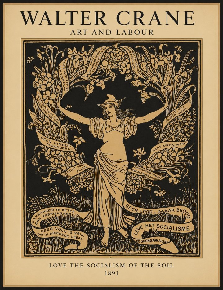Walter Crane Art and Labour No1 - Plakat