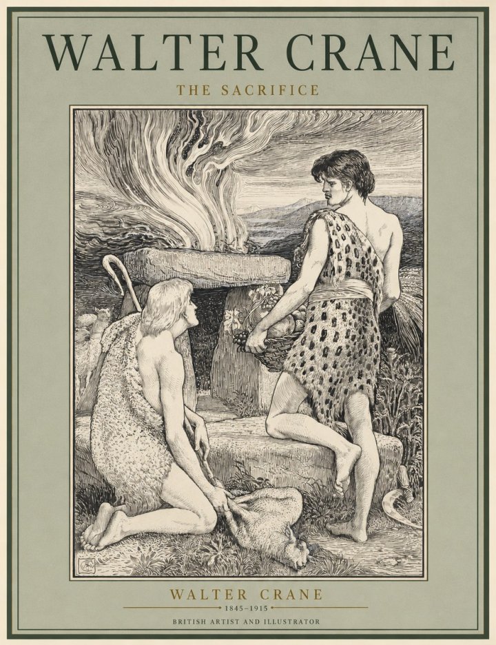 Walter Crane The Sacrifice No2 - Plakat