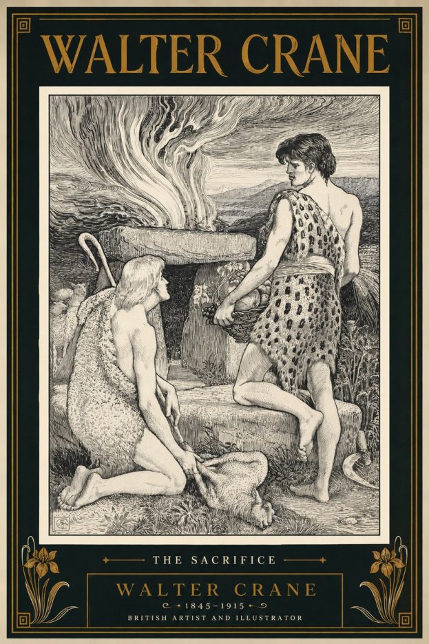 Walter Crane The Sacrifice No4 - Plakat