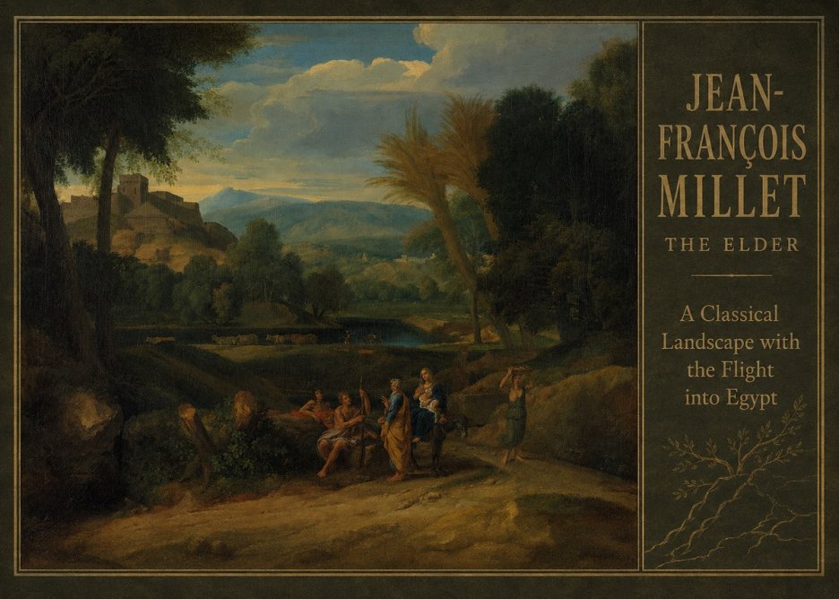Jean-François Millet A Classical Landscape with the Flight into Egypt No2 - Plakat