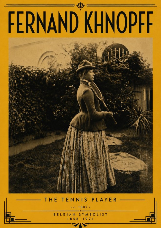 Fernand Khnopff The Tennis Player No6 - Plakat