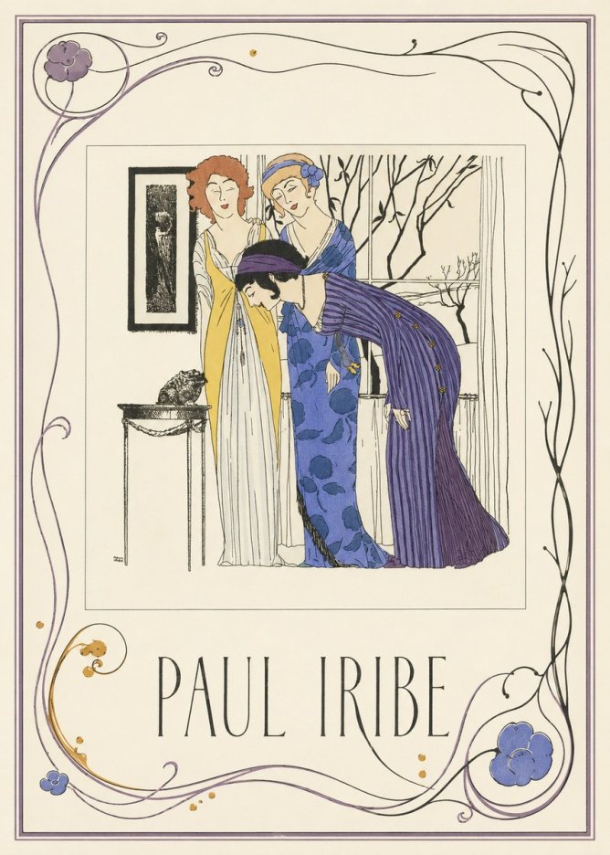 Paul Iribe Three Women and a Frog No3 - Plakat