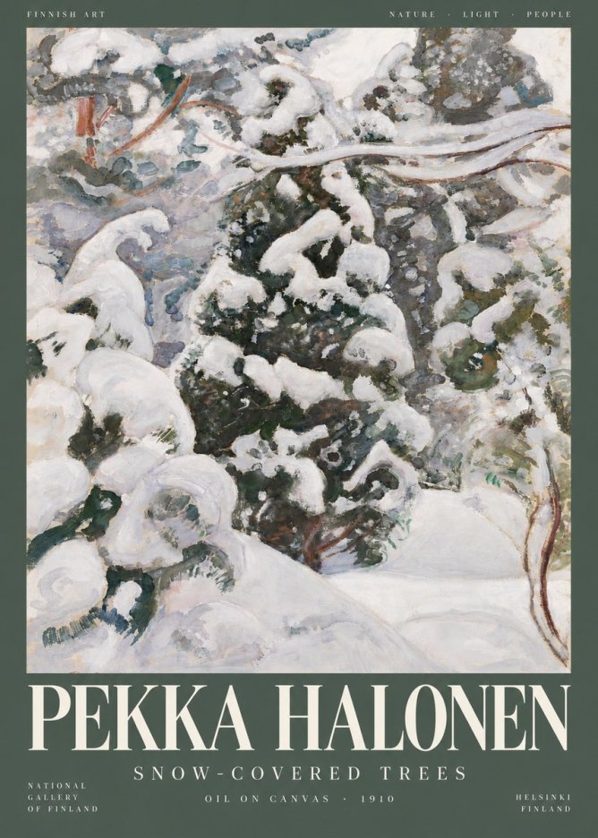 Pekka Halonen Winter Forest I No5 - Plakat