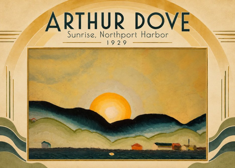 Arthur Dove Sunrise, Northport Harbor No6 - Plakat