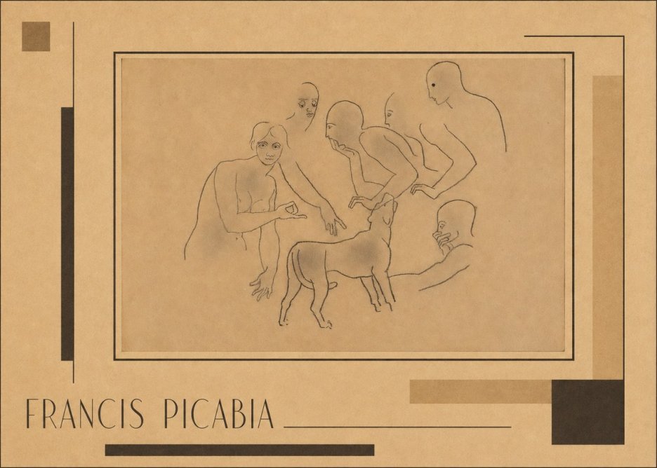 Francis Picabia Figures and Dog No2 - Plakat