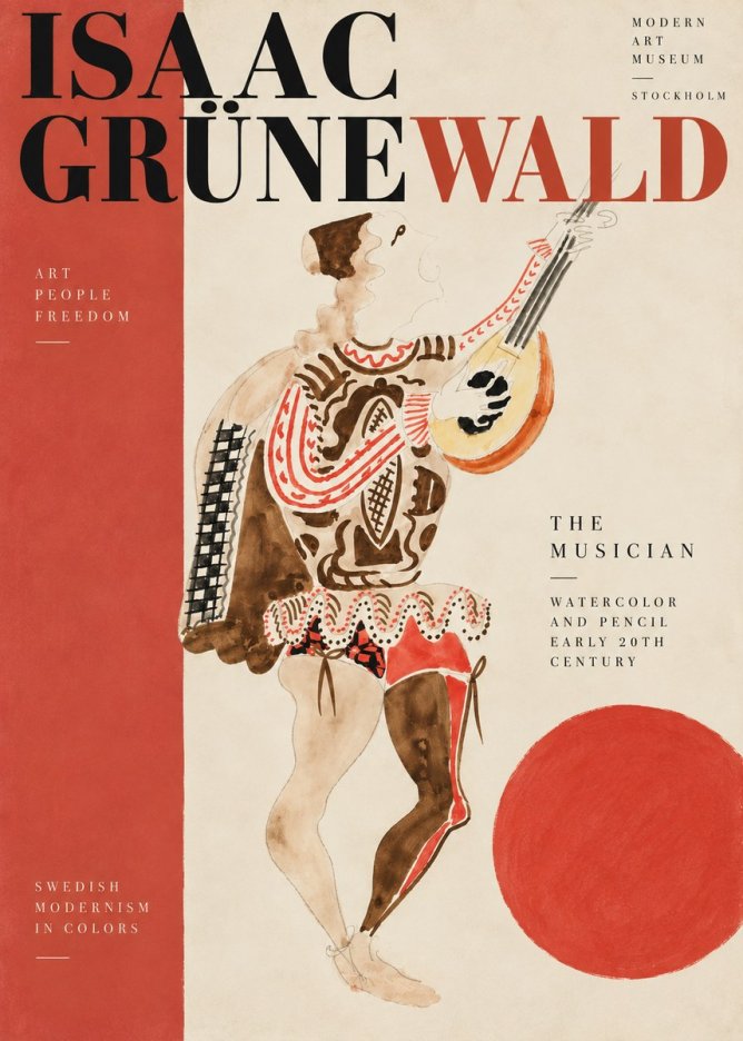 Isaac Grünewald The Lute Player No5 - Plakat