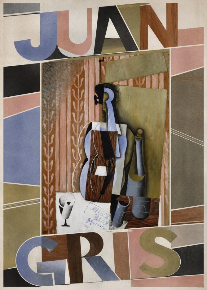 Juan Gris Still Life with Mandolin No3 - Plakat