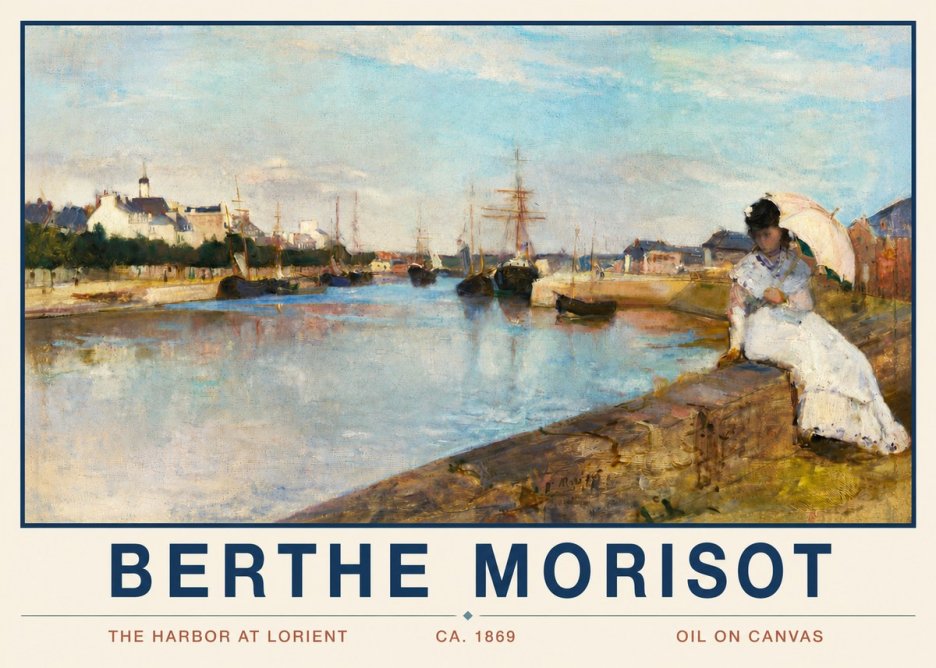 Berthe Morisot The Harbor at Lorient No3 - Plakat