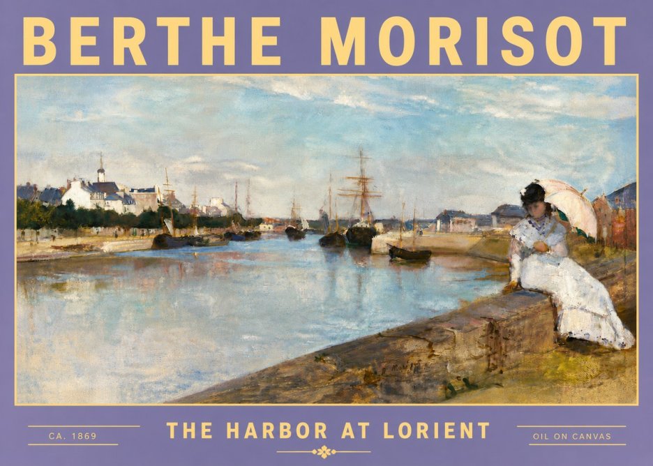 Berthe Morisot The Harbor at Lorient No5 - Plakat