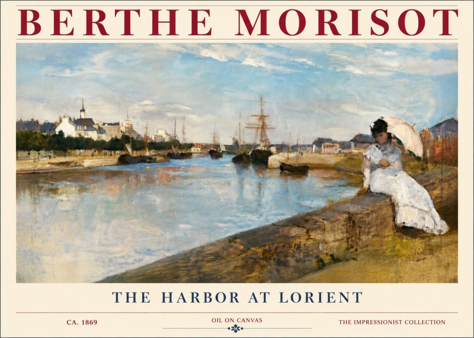 Berthe Morisot The Harbor at Lorient No6 - Plakat