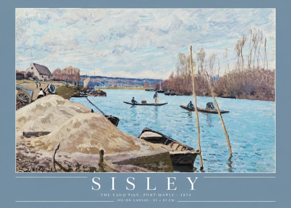 Sisley The Sand Pile, Port-marly No3 - Plakat
