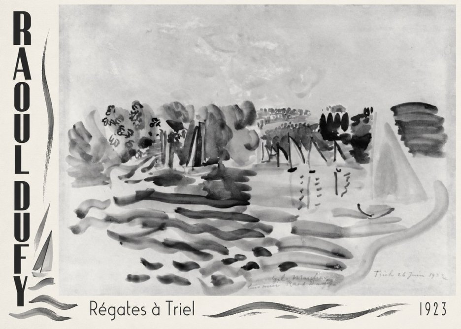 Raoul Dufy Régates À Triel No2 - Plakat