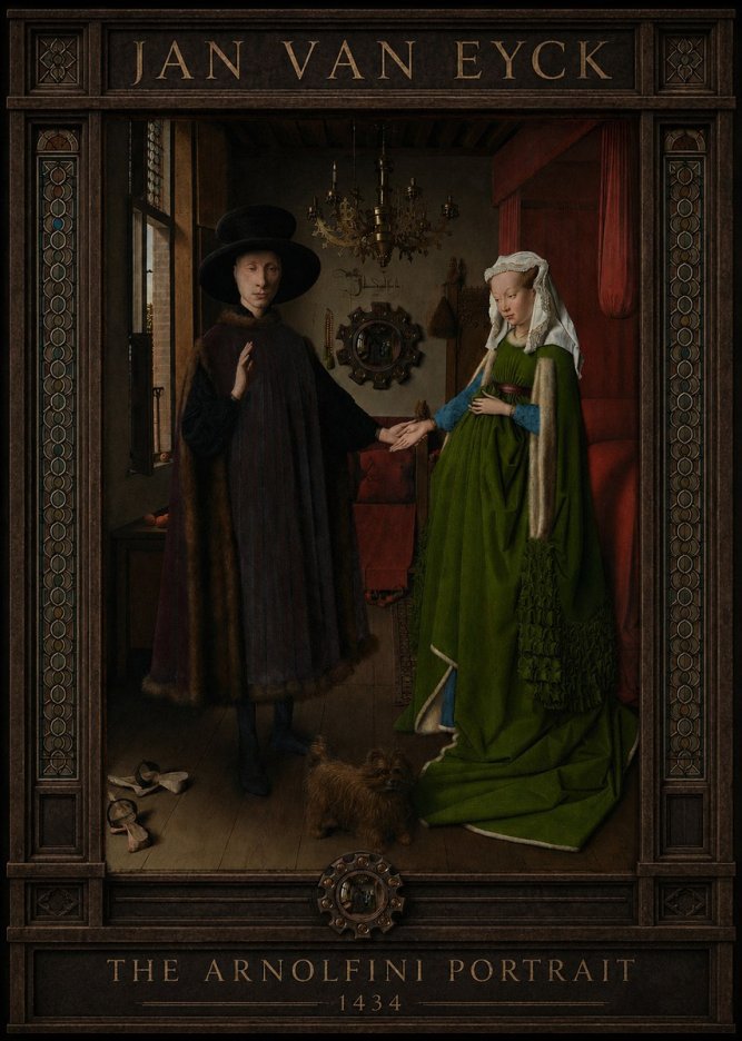 Jan van Eyck The Arnolfini Portrait II No3 - Plakat