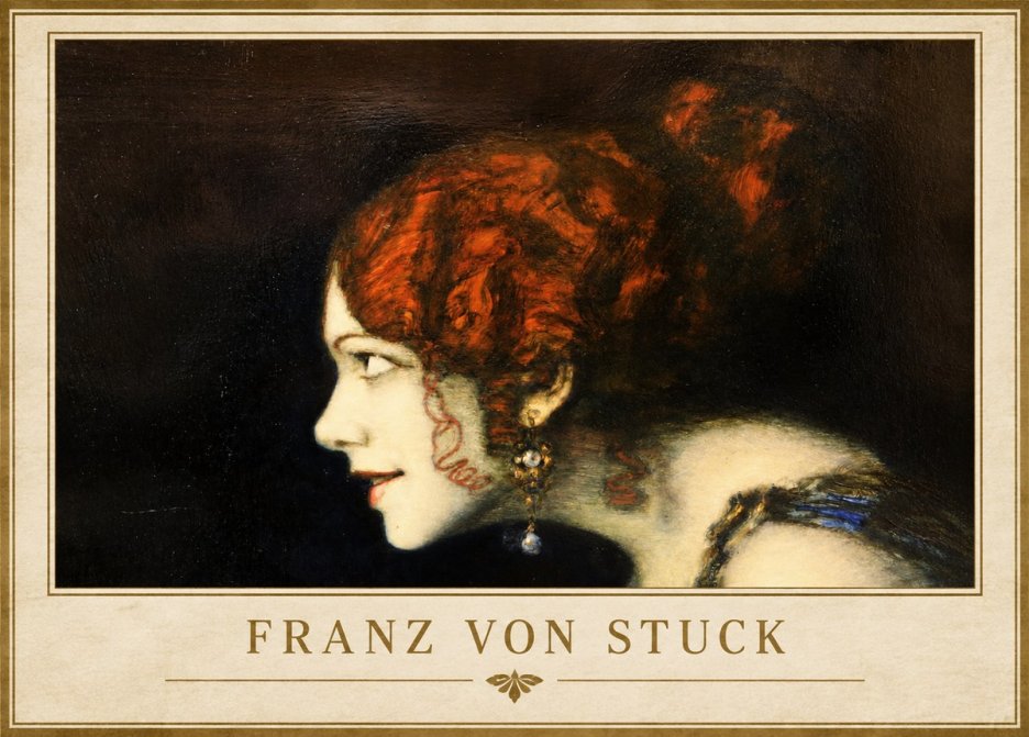 Franz von Stuck Head of a Woman No1 - Plakat