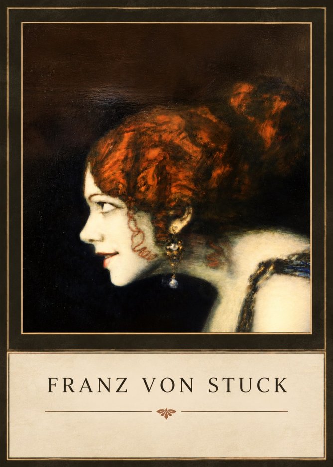 Franz von Stuck Head of a Woman No3 - Plakat