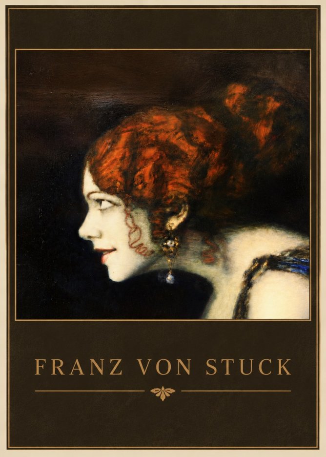 Franz von Stuck Head of a Woman No4 - Plakat