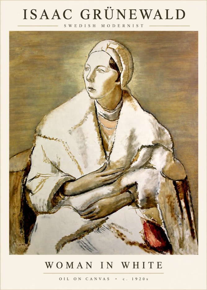 Isaac Grünewald The Woman in White No2 - Plakat
