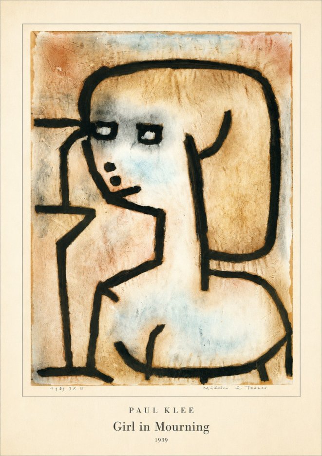 Paul Klee Girl in Mourning No4 - Plakat
