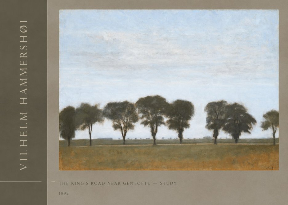 Vilhelm Hammershøi The King's Road Near Gentofte - Study No2 - Plakat