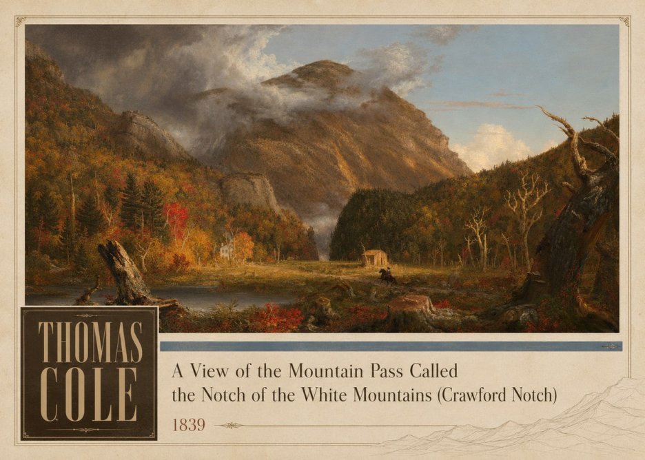 Thomas Cole A View of the Mountain Pass Called the Notch of the White Mountains (Crawford Notch) I No2 - Plakat